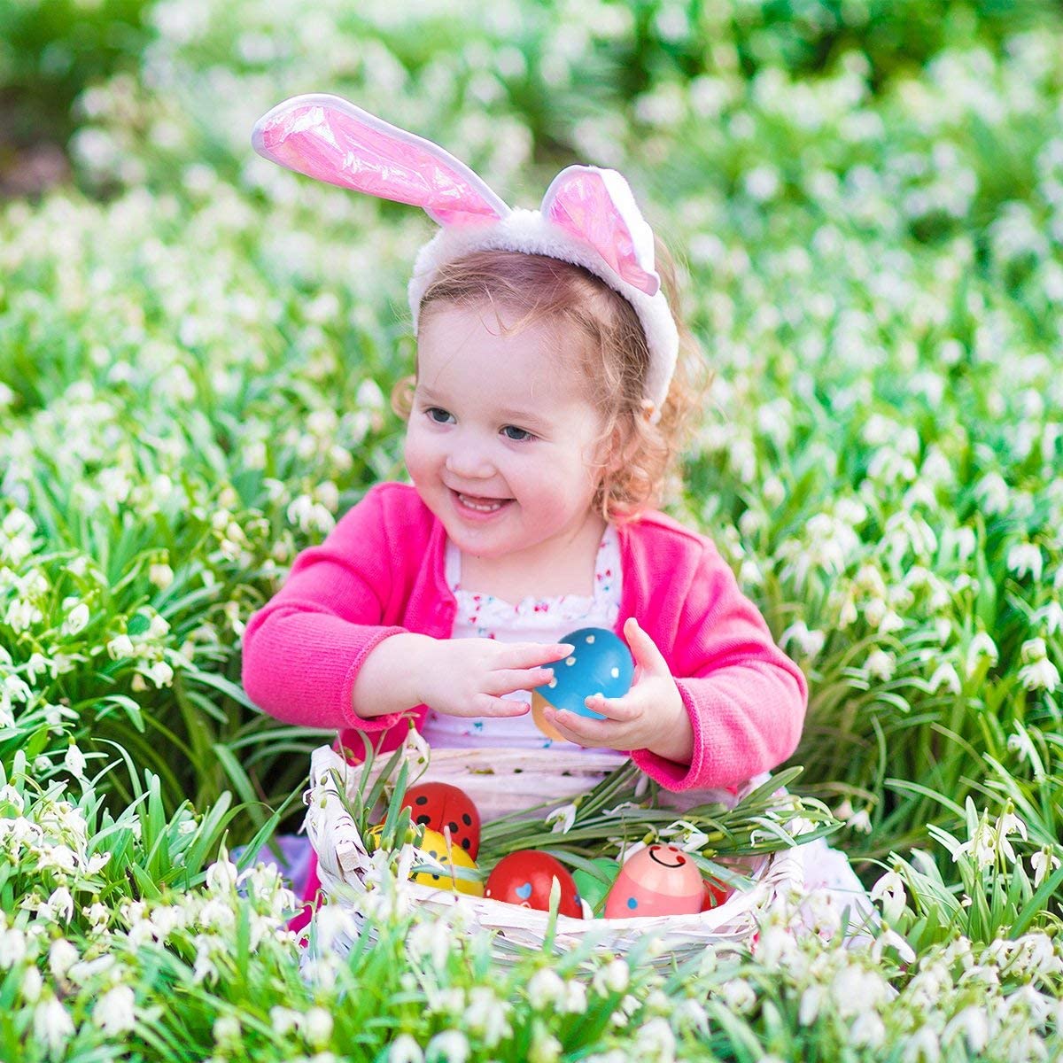 Hand Painted Wooden Music Shaker Eggs Christmas Easter Gift Sensory Baby Instrument