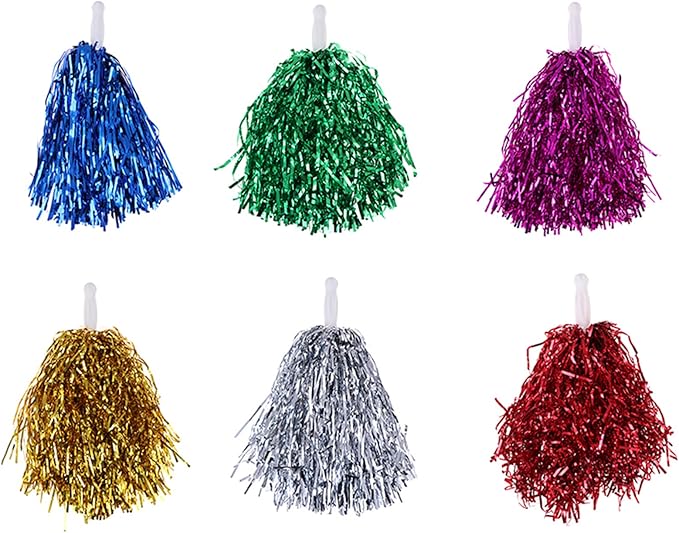 Sensory Metallic Pom Poms Baby Toddler Child Play Sensory Classroom UK Gold Silver Red