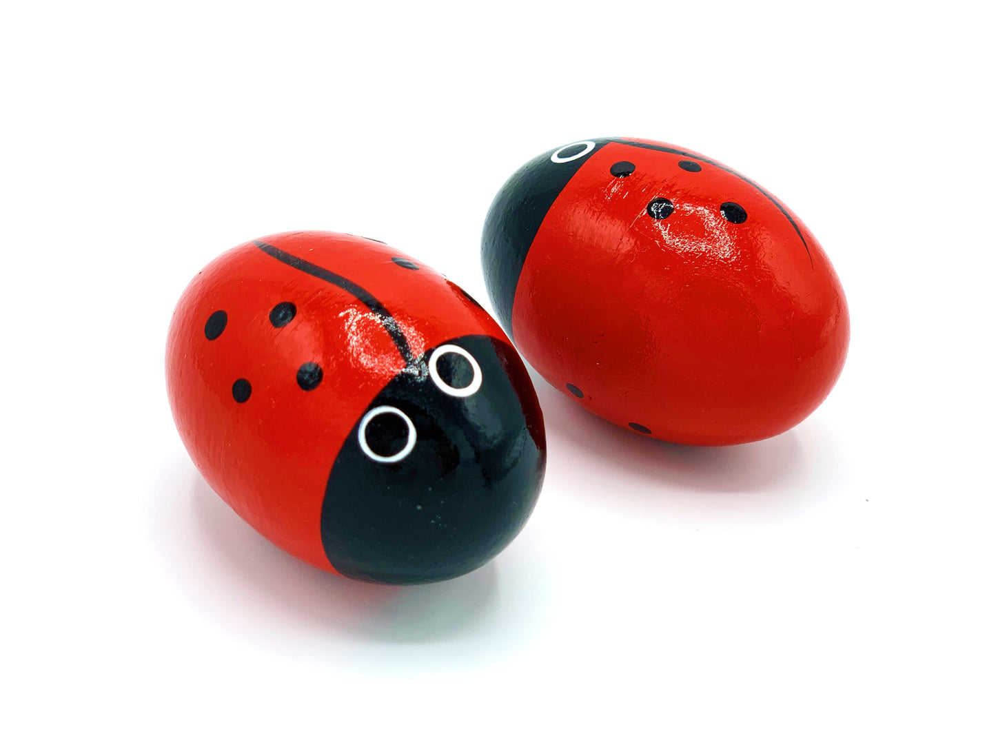 Hand Painted Wooden Music Shaker Eggs Christmas Easter Gift Sensory Baby Instrument