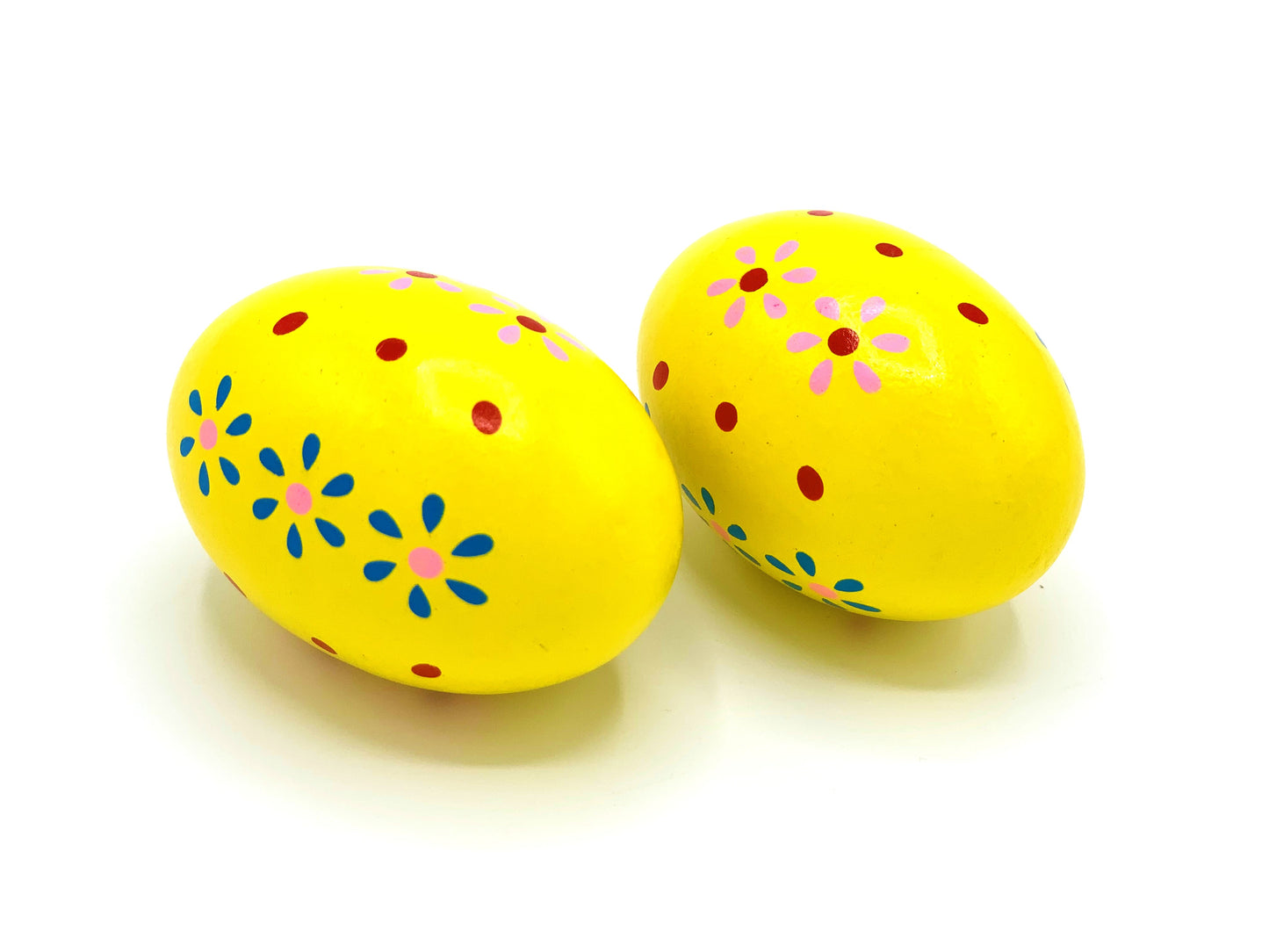 Hand Painted Wooden Music Shaker Eggs Christmas Easter Gift Sensory Baby Instrument