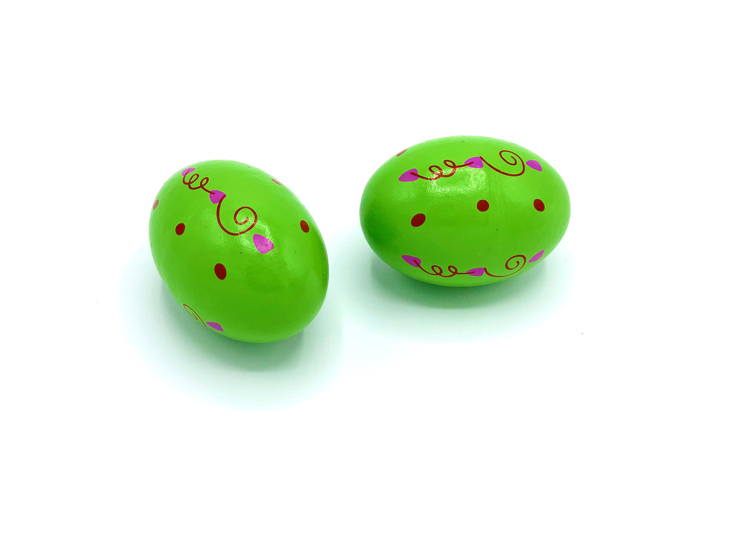 Hand Painted Wooden Music Shaker Eggs Christmas Easter Gift Sensory Baby Instrument