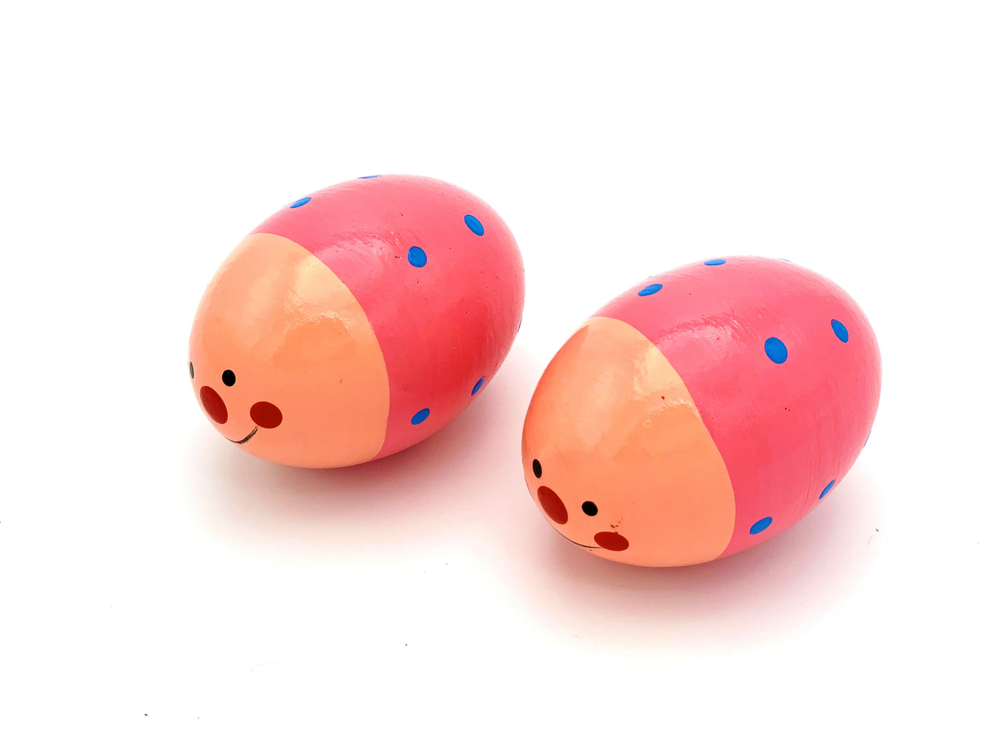 Hand Painted Wooden Music Shaker Eggs Christmas Easter Gift Sensory Baby Instrument