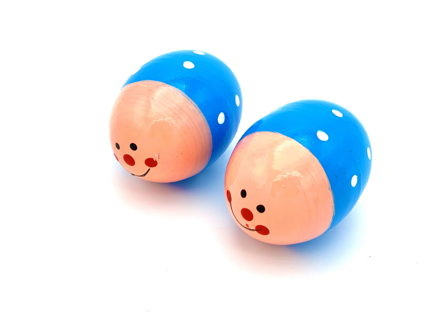 Hand Painted Wooden Music Shaker Eggs Christmas Easter Gift Sensory Baby Instrument