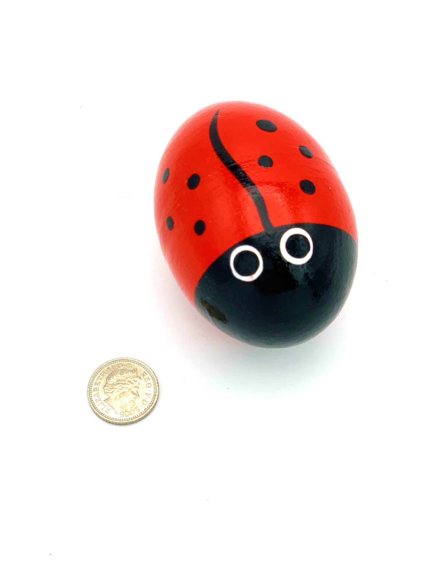 Hand Painted Wooden Music Shaker Eggs Christmas Easter Gift Sensory Baby Instrument