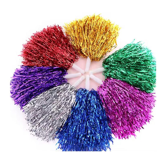 Sensory Metallic Pom Poms Baby Toddler Child Play Sensory Classroom UK Gold Silver Red