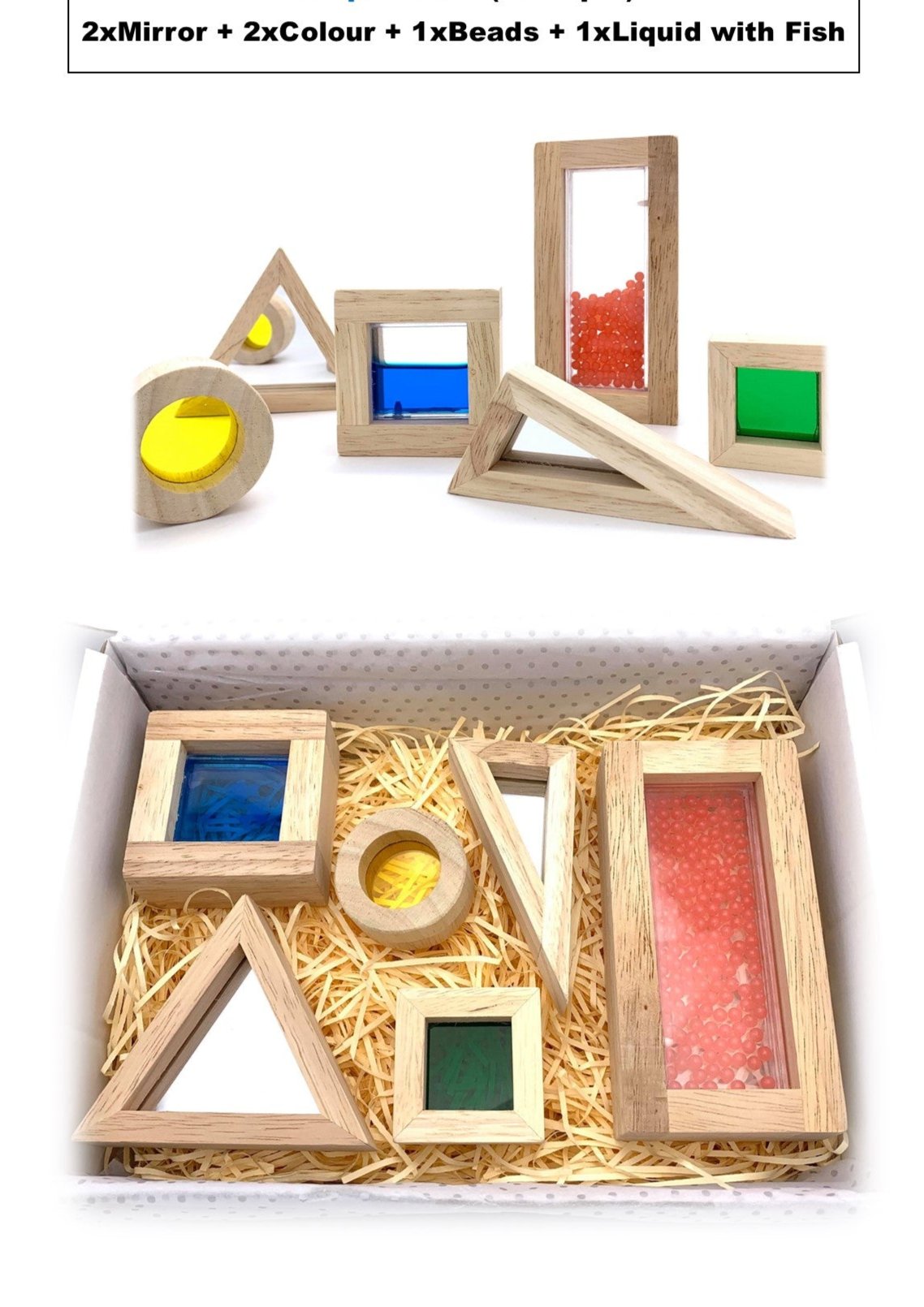 Sensory Baby Play Handmade Wooden Blocks Child Development Gift Christmas Baby