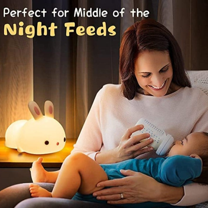 Bunny Rabbit Baby Night Light Colour Changing Rechargeable Gift Night Feed